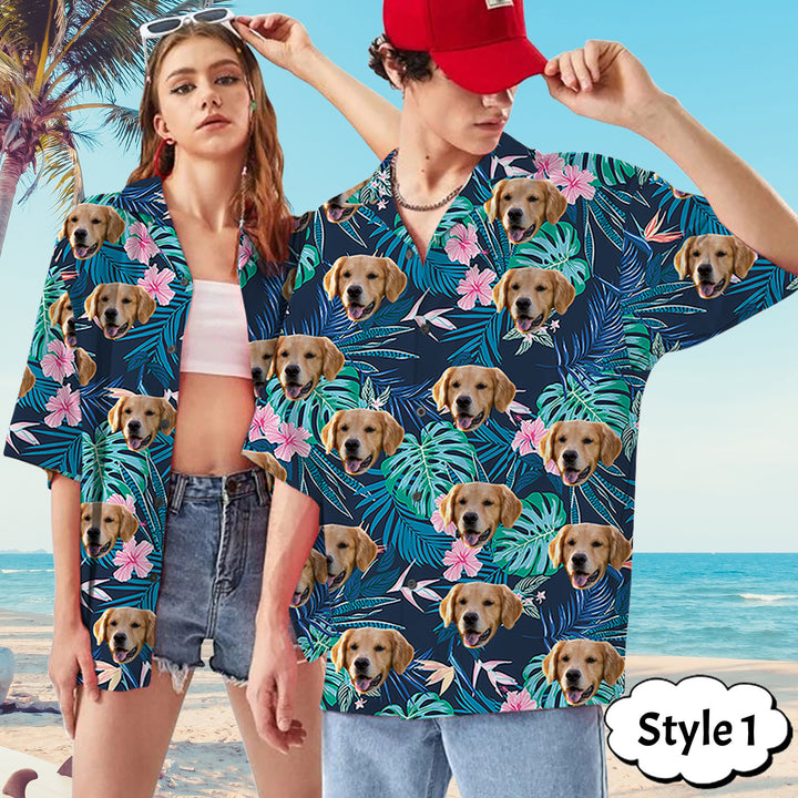Personalized Pet Beach Shirt for Man Women  Dog Hawaiian Shirt