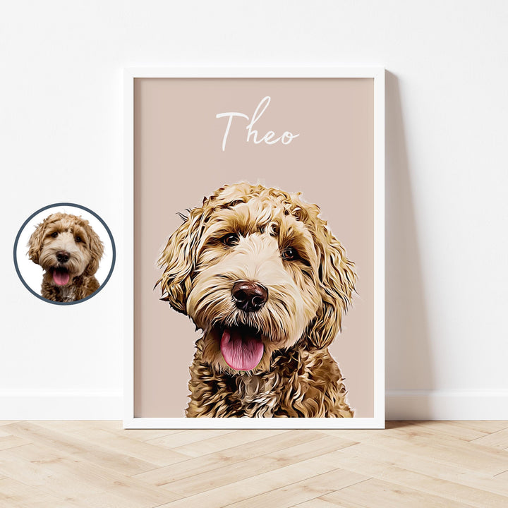 Custom Pet Portraits Using Pet Photo Personalized Digita