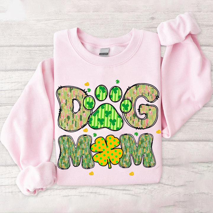 Dog Mom St Patricks Coquette Sweatshirt