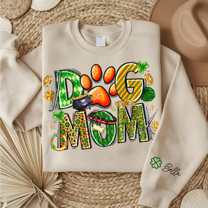 St. Patrick's Day Dog Paw Mom Sweatshirt