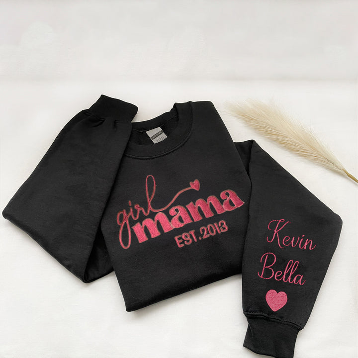 Custom  Embroidered Boy Mama Sweatshirt