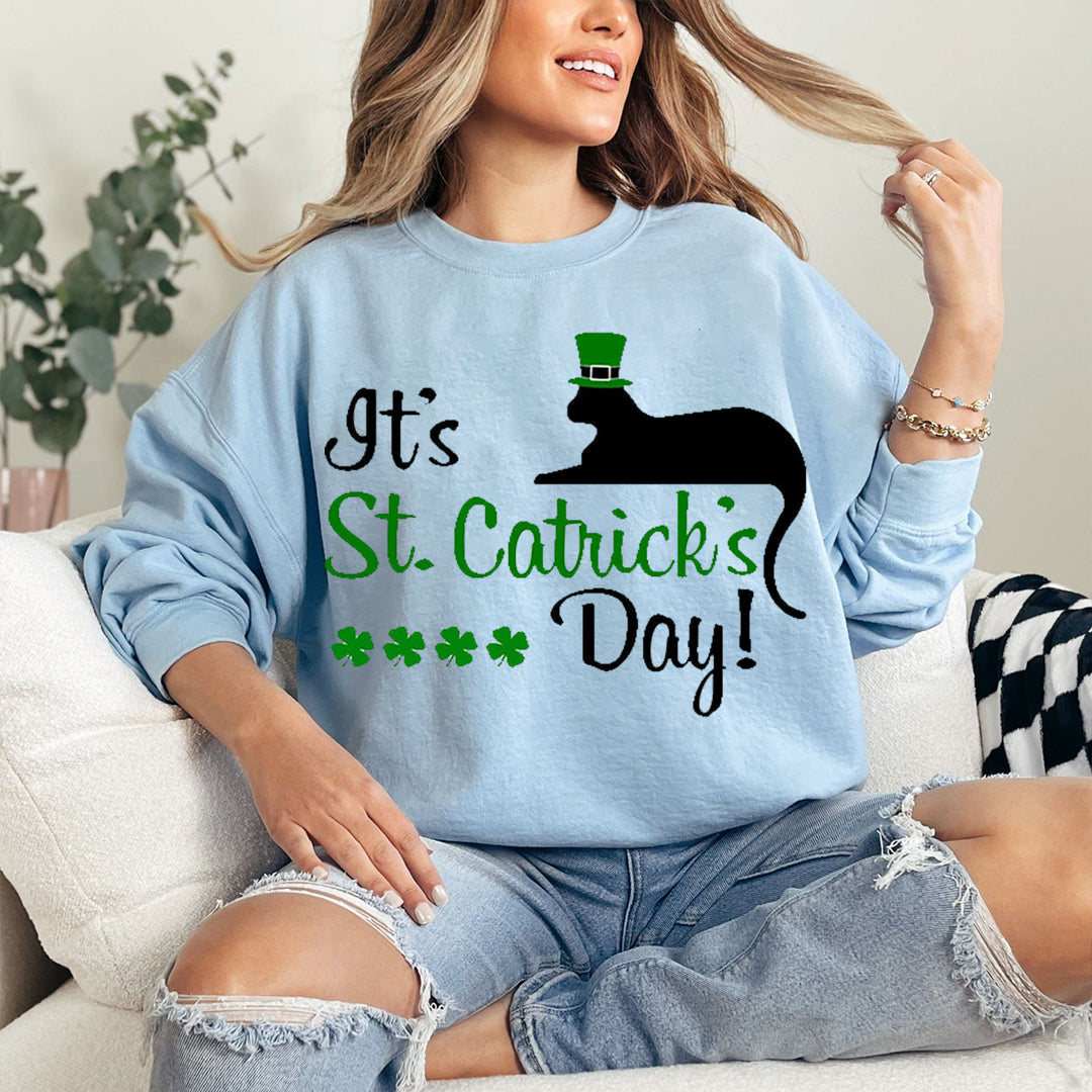 Sweat-shirt « One Lucky Cat Mom »