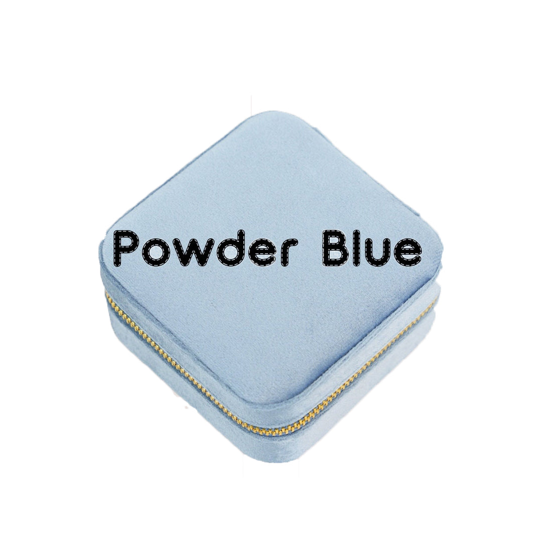 Custom Name Velvet Travel Jewelry Case • Personalized Jewelry Box