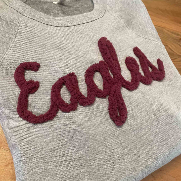 Embroidery Chenille Yarn Team Soft Sweatshirt