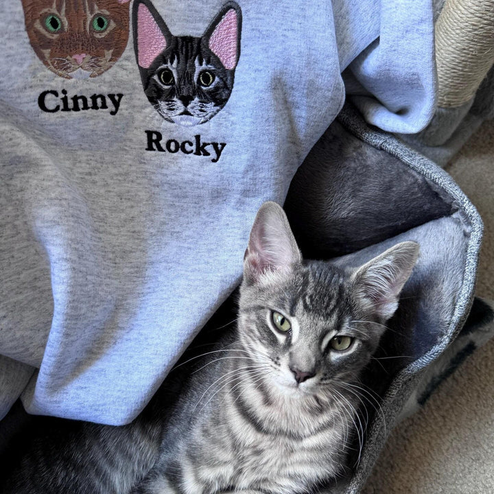 Custom Pet Embroidery Sweatshirt from Photo
