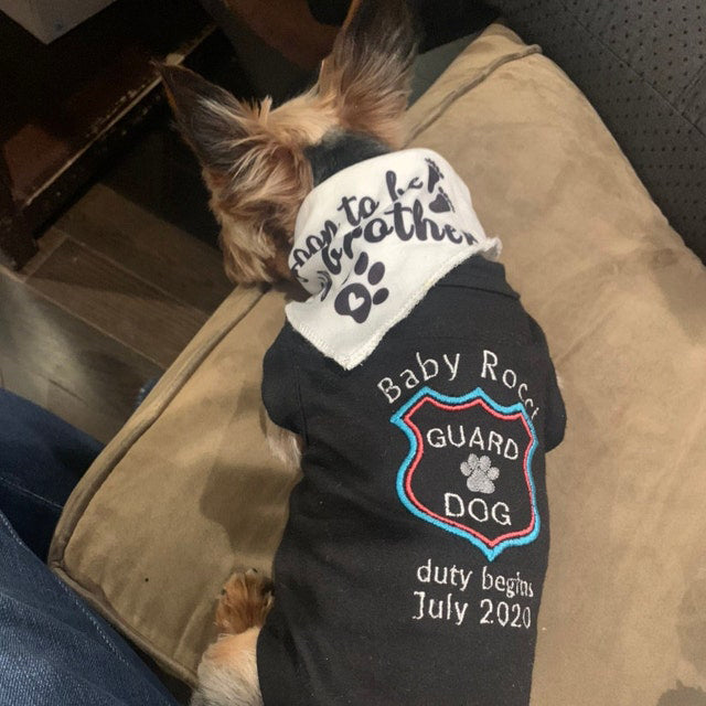 Annonce de grossesse pour chien - Annonce de grossesse pour chien - T-shirt d'annonce - T-shirt de grossesse pour chien - Révélation de grossesse pour chien - T-shirt grand frère pour chien 
