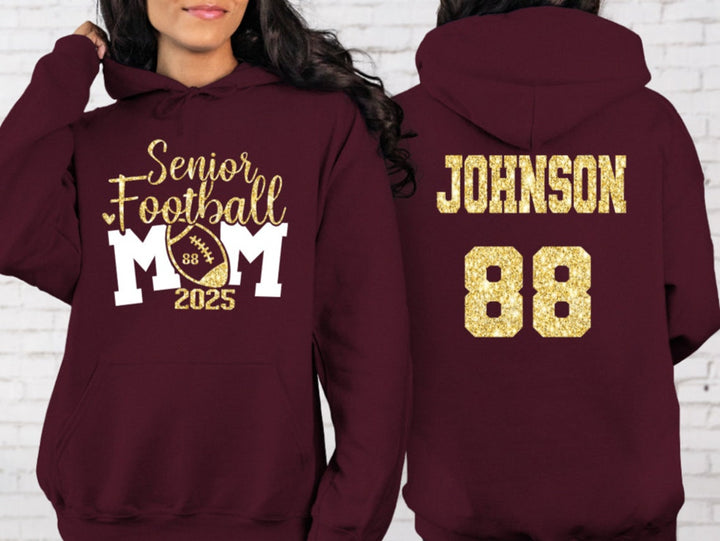 Senior Football 2025 Mom Hoodie