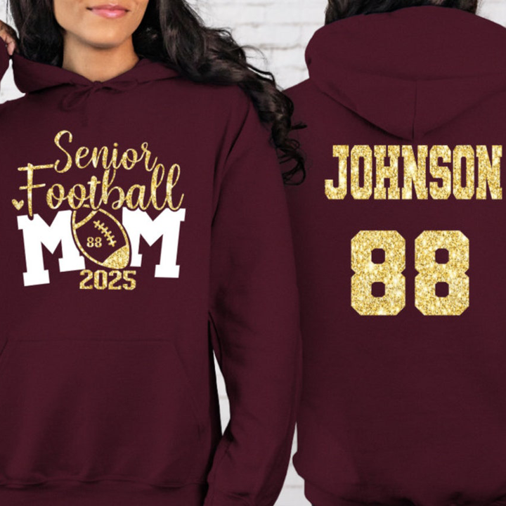Senior Football 2025 Mom Hoodie