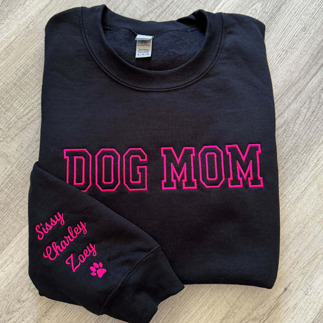Dog Mom Pullover, dog mom gift crewneck sweatshirt