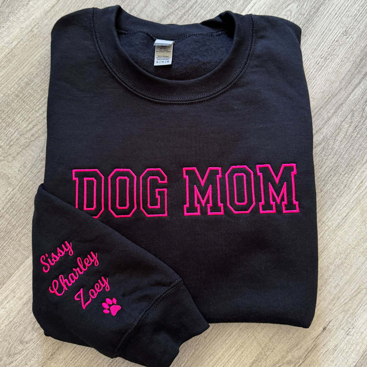 Dog Mom Pullover, dog mom gift crewneck sweatshirt