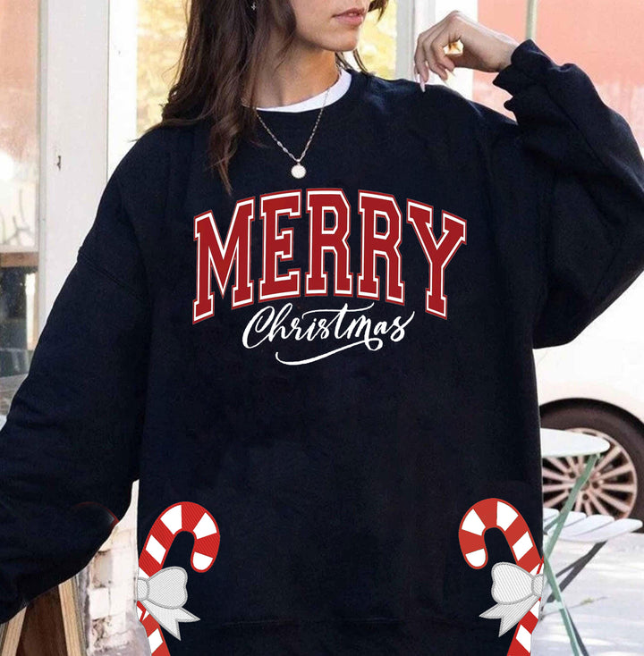 Custom Embroidered Christmas Candy Stick Personalised Hoodie