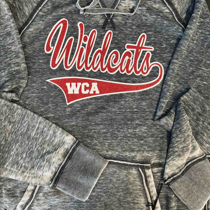 Distressed Hoodie With Glitter Or Regular Team Names