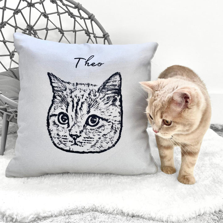 Custom Pet Pillow Using Pet Photo + Name Custom Dog Pillow