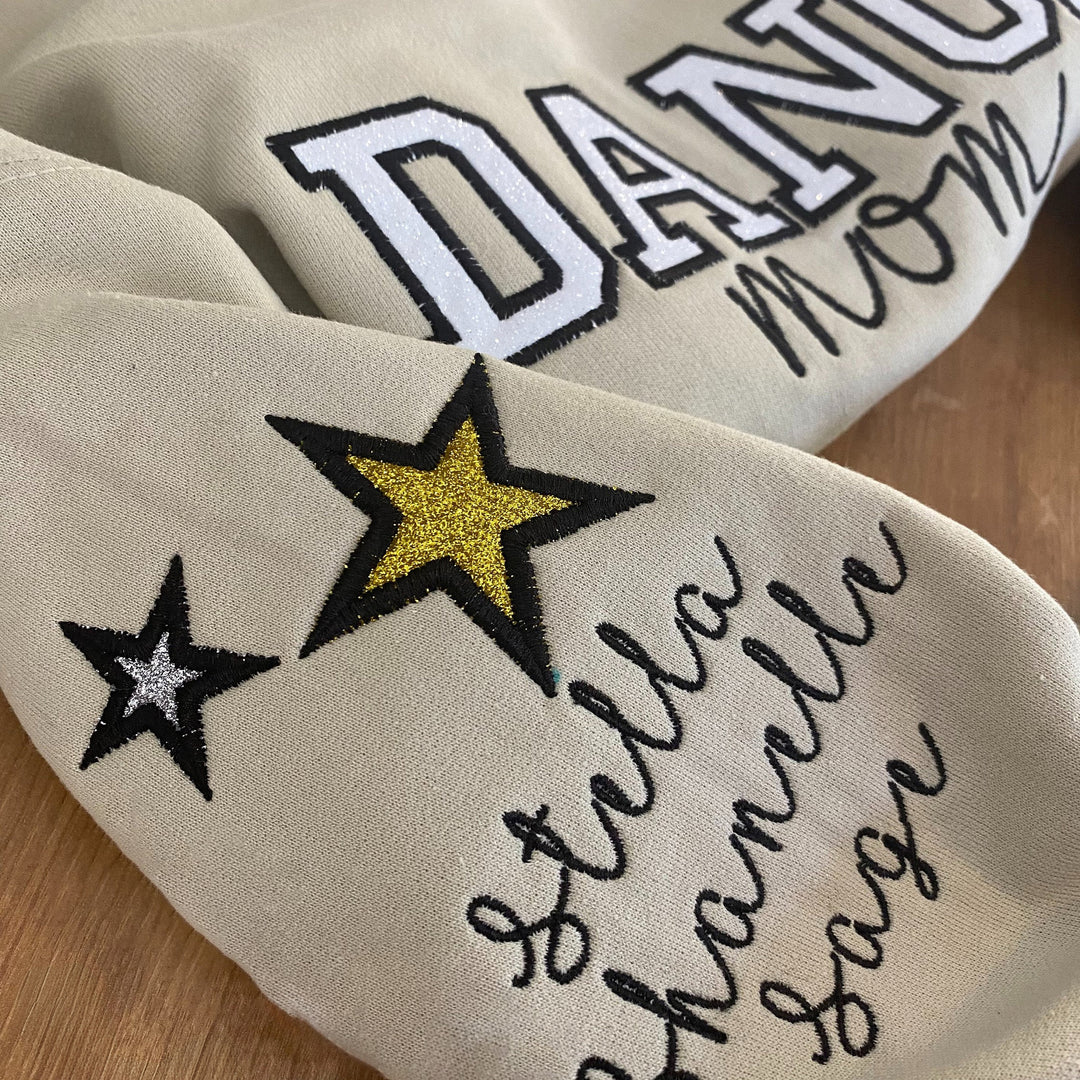 Personalized Embroidered Dance Mom Sweatshirt