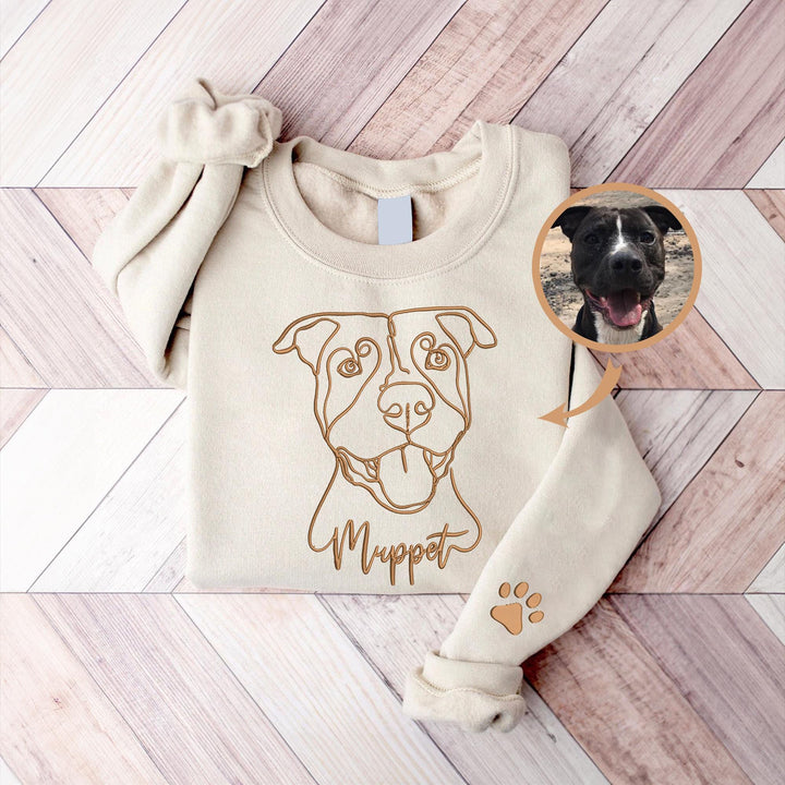 Personalized Pet Face and Pet name Sweatshirt