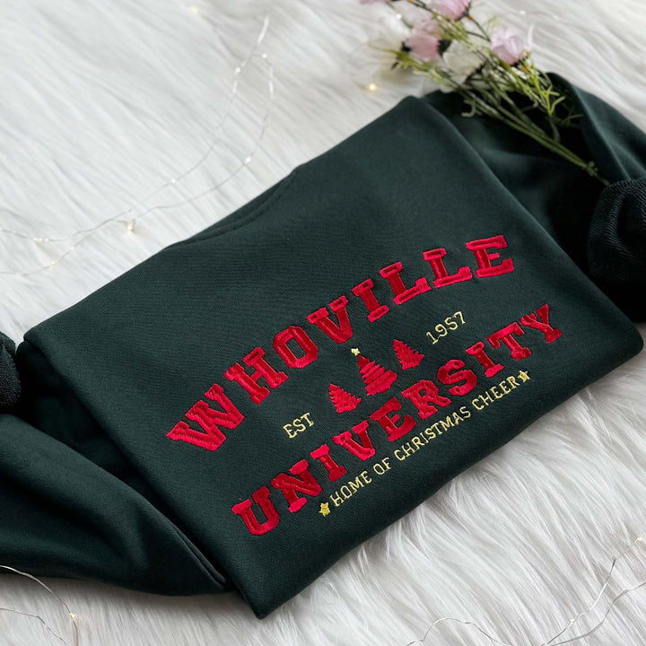 Christmas Whoville University Embroidered Sweatshirt