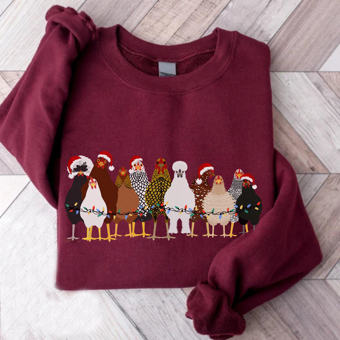 Christmas Harvest print hoodie