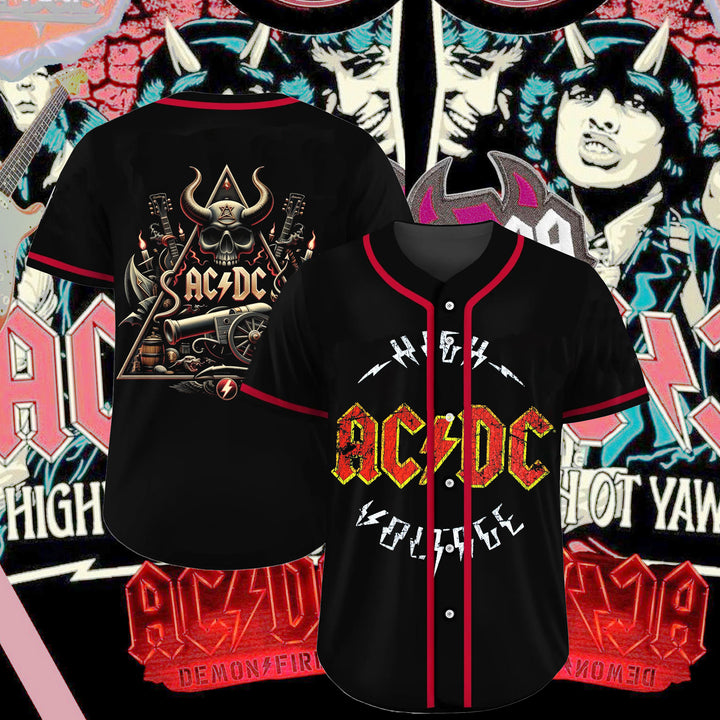 Custom Ac/Dc Australian Rock Band Promotional High Voltage Studio Album Jersey