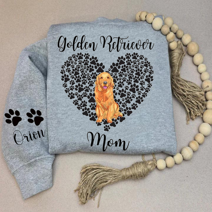 Custom love paw print pet hoodie