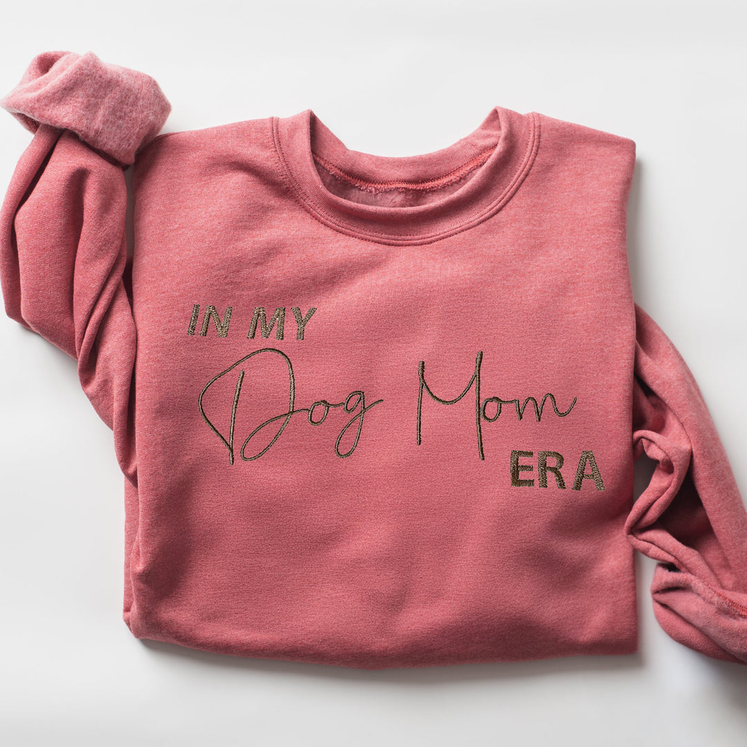 Dog Mom Era Embroidered Crewneck Sweater