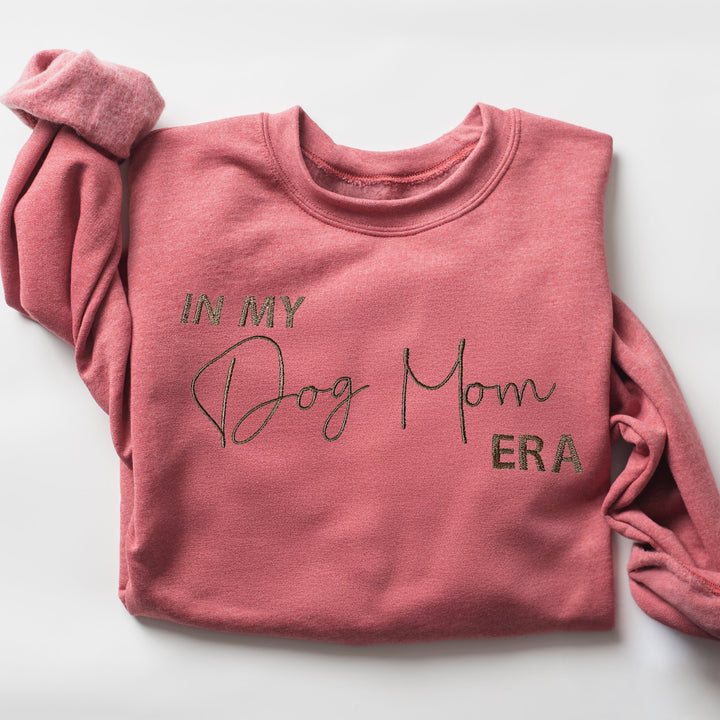 Dog Mom Era Embroidered Crewneck Sweater