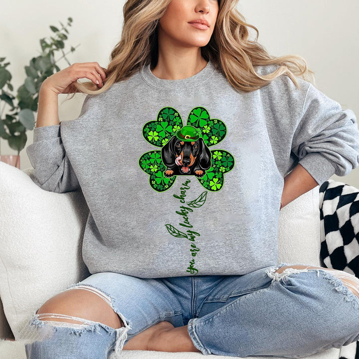 Custom You are my lucky charm Dog shamrock print sweatshirt