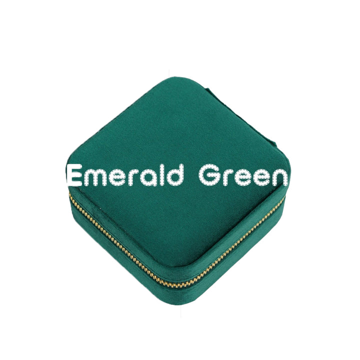 Custom Name Velvet Travel Jewelry Case • Personalized Jewelry Box