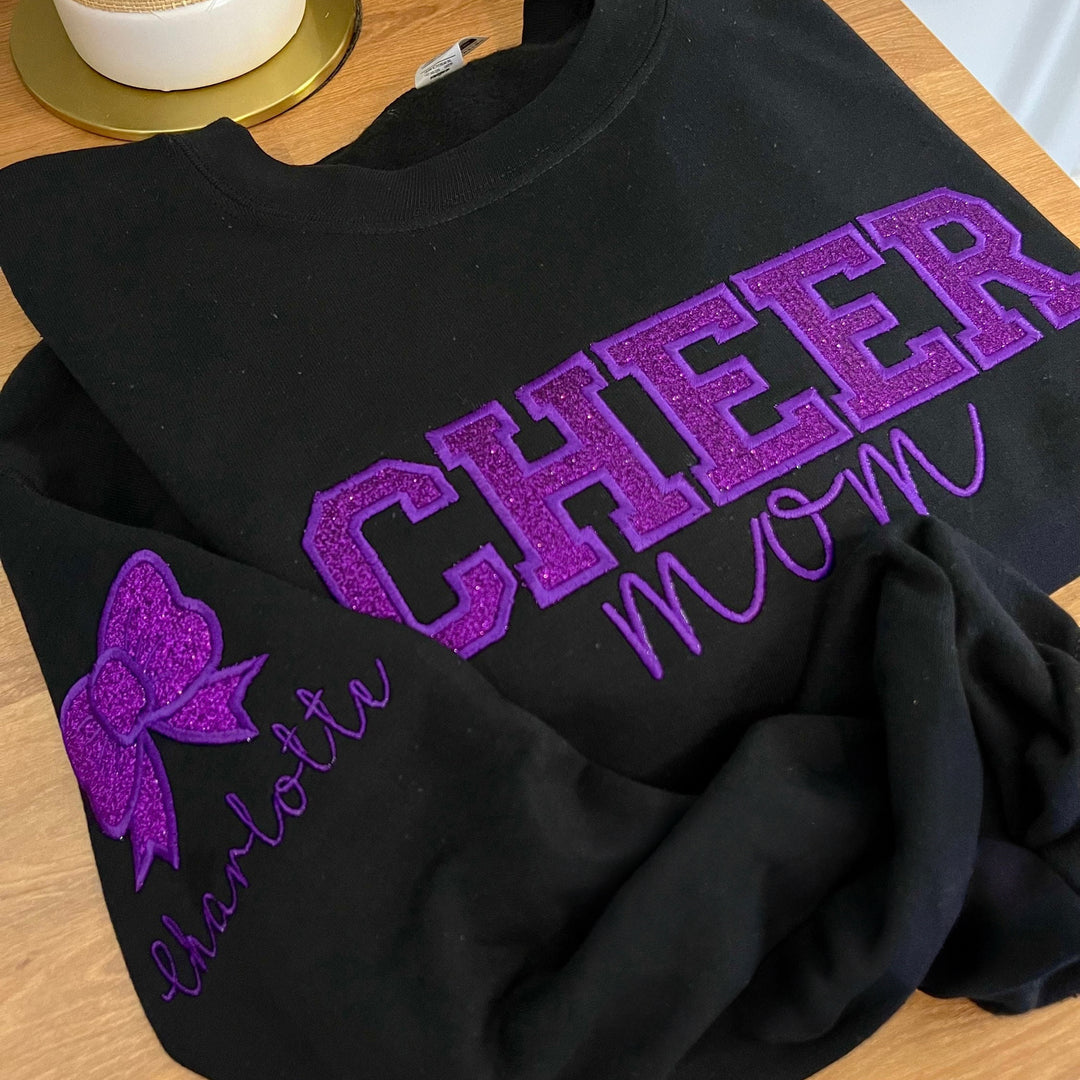 Personalized Embroidered Cheer Mom Sweatshirt | Hoodie
