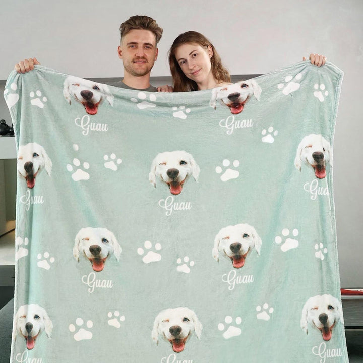 Personalized dog blanket with name