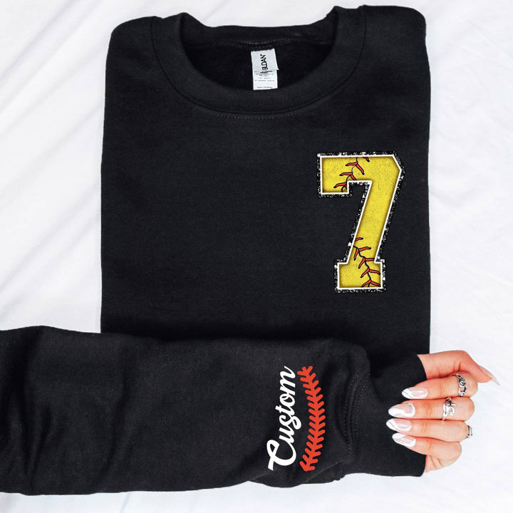 Custom Name and Number Softball Sweater