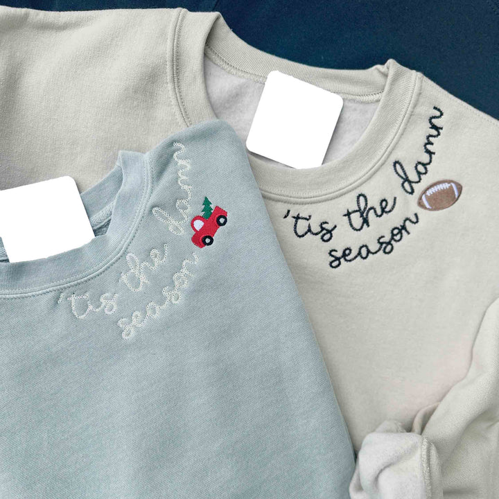 Personalized Embroidery Cozy Fall Football Sweatshirt,Hoodie