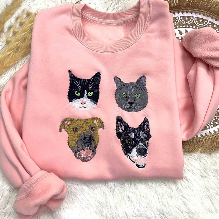 Custom Pet Embroidery Sweatshirt from Photo