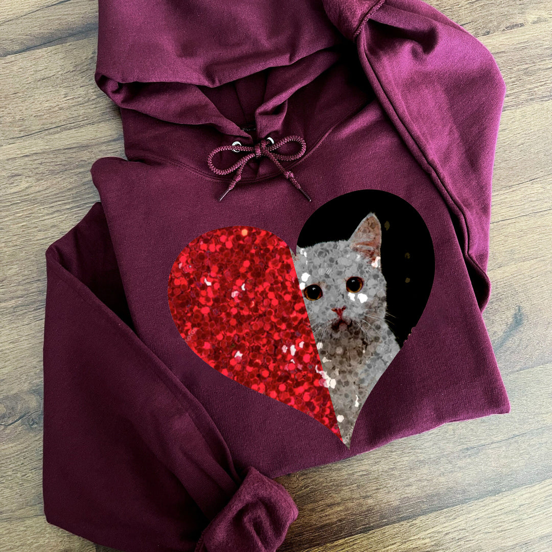 Personalized love sequined pet hoodie
