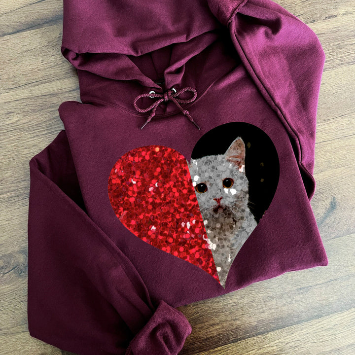 Personalized love sequined pet hoodie