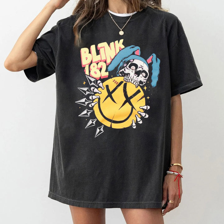 Personalized Blink‑182 Rabbit Skull T-Shirt
