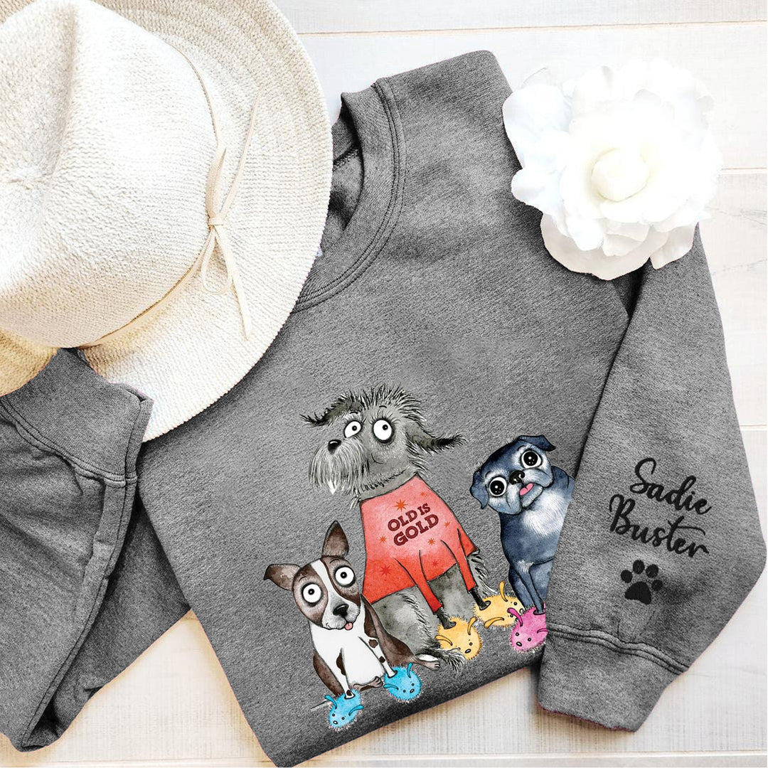 Custom cute puppy hoodie with slippers