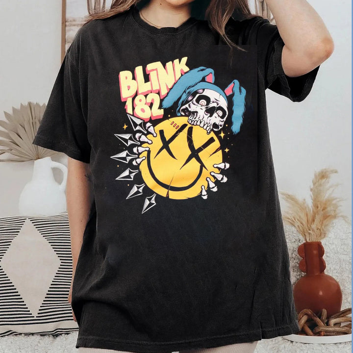 Personalized Blink‑182 Rabbit Skull T-Shirt