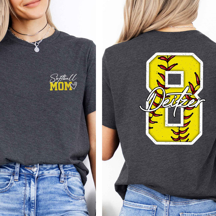 Personalized Softball Mom Sweatshirt