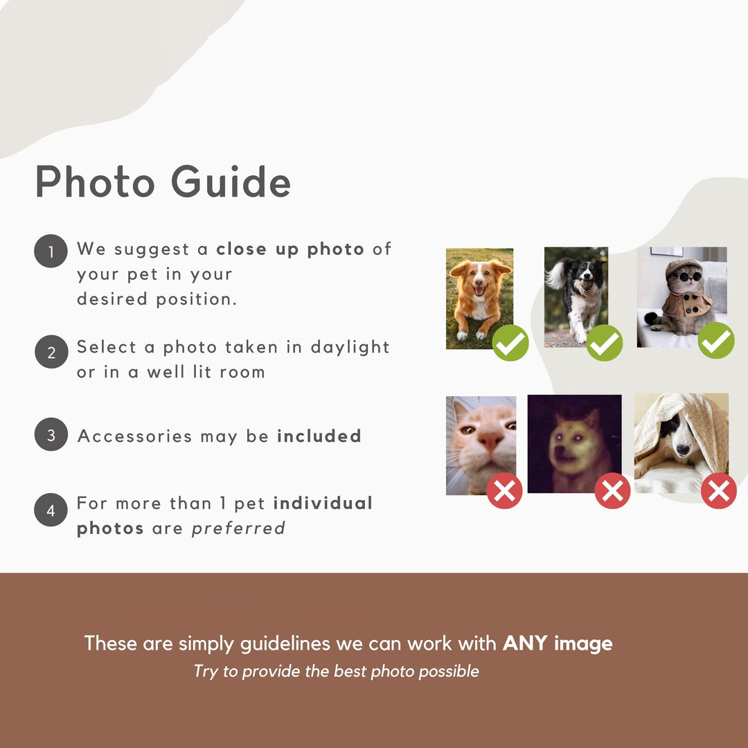 Custom Pet Portraits Using Pet Photo Personalized Digita