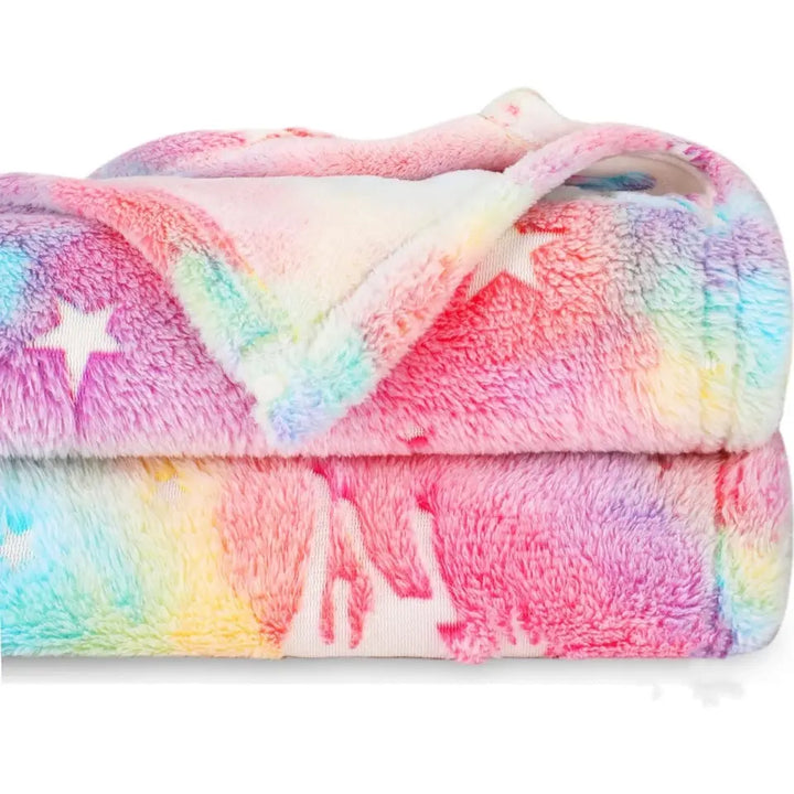 Custom Glow in the Dark Unicorn Blanket - Unicorn Blanket Gift For Girls Birthday Christmas