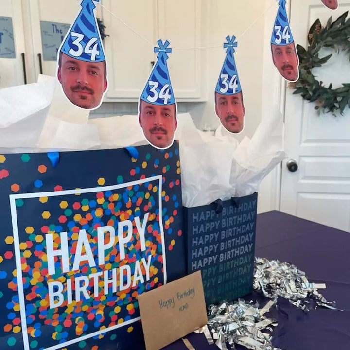 Custom Head Birthday Banner - Personalized Birthday Face Photo Banner