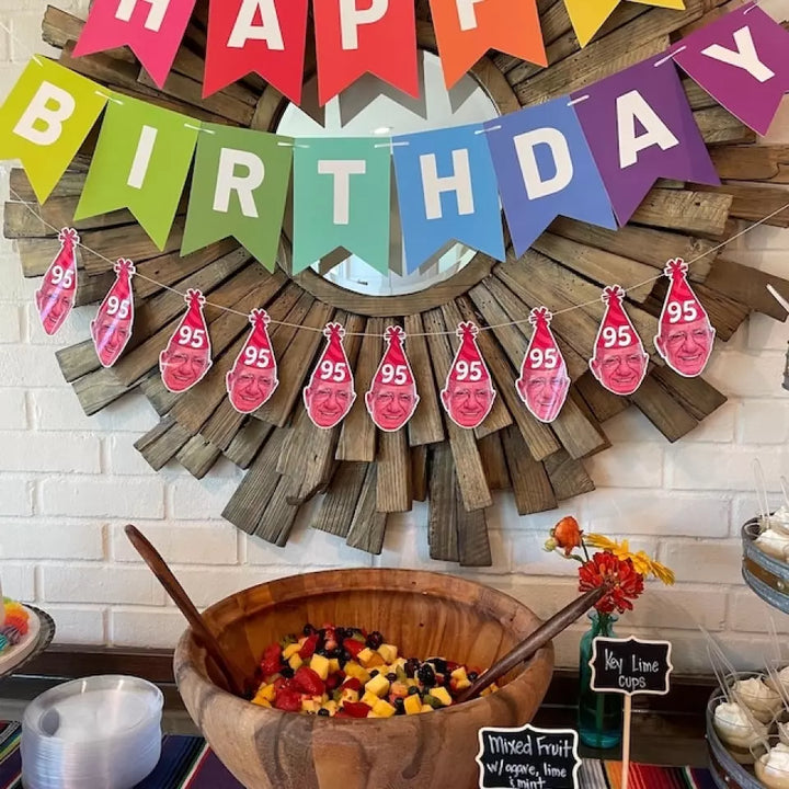 Custom Head Birthday Banner - Personalized Birthday Face Photo Banner