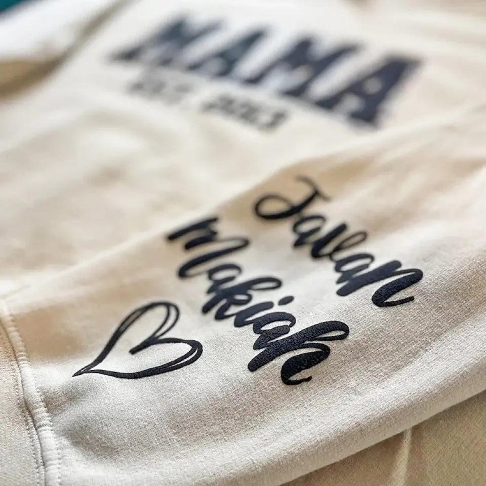 Custom Mama Puff Print Sweatshirt With Kid Names_yy (1)