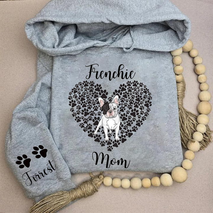 Custom love paw print pet hoodie