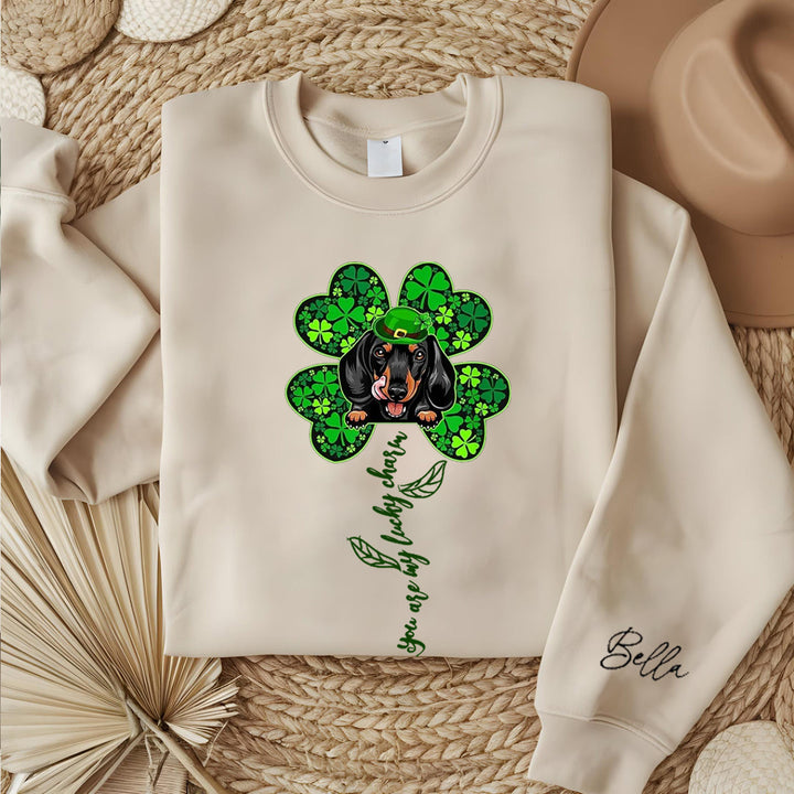 Custom You are my lucky charm Dog shamrock print sweatshirt