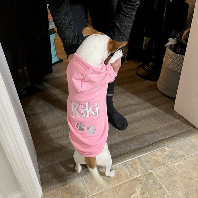 Personalized Dog Hoodie - Embroidered Name Pet Hoodie