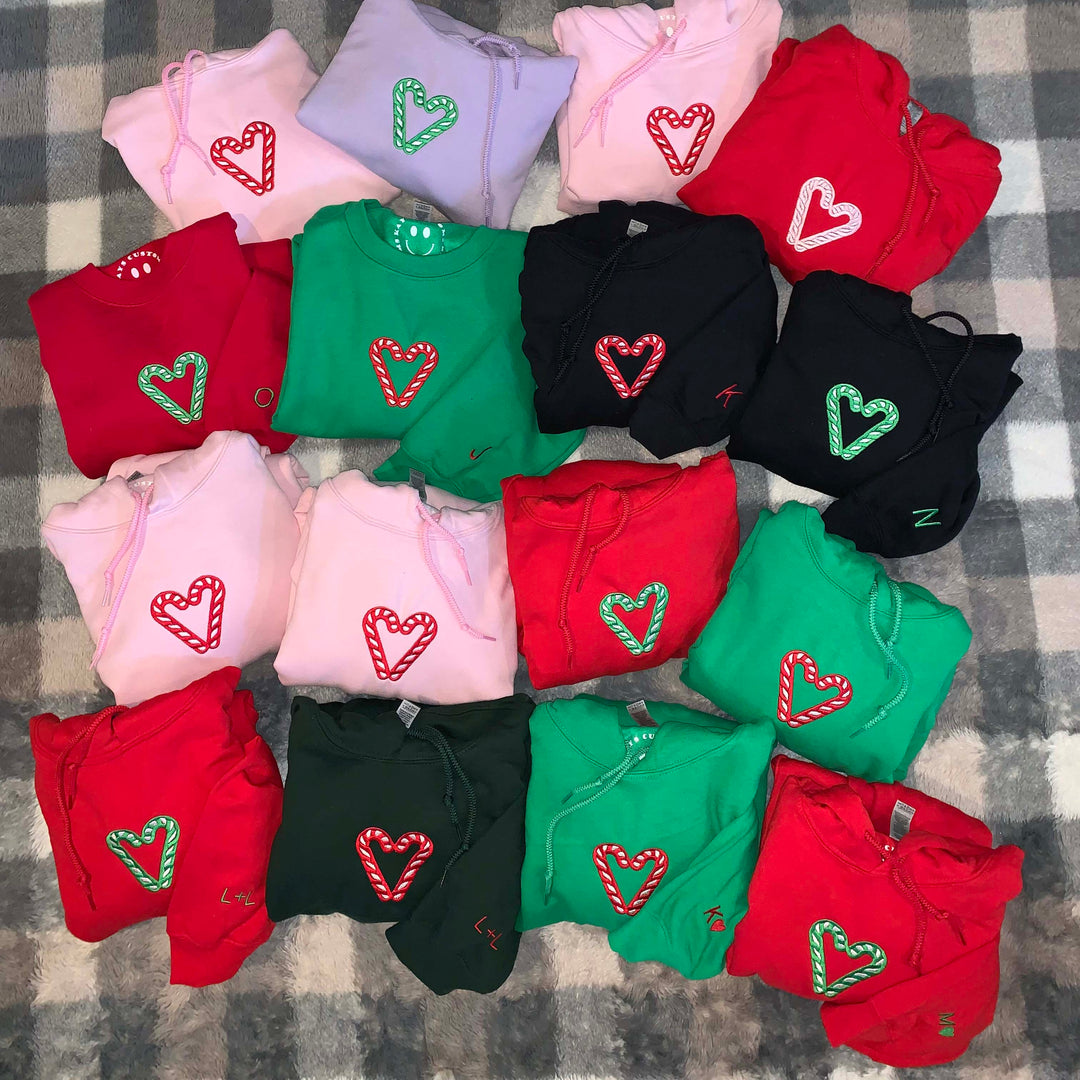 Custom Christmas candy stick hoodie