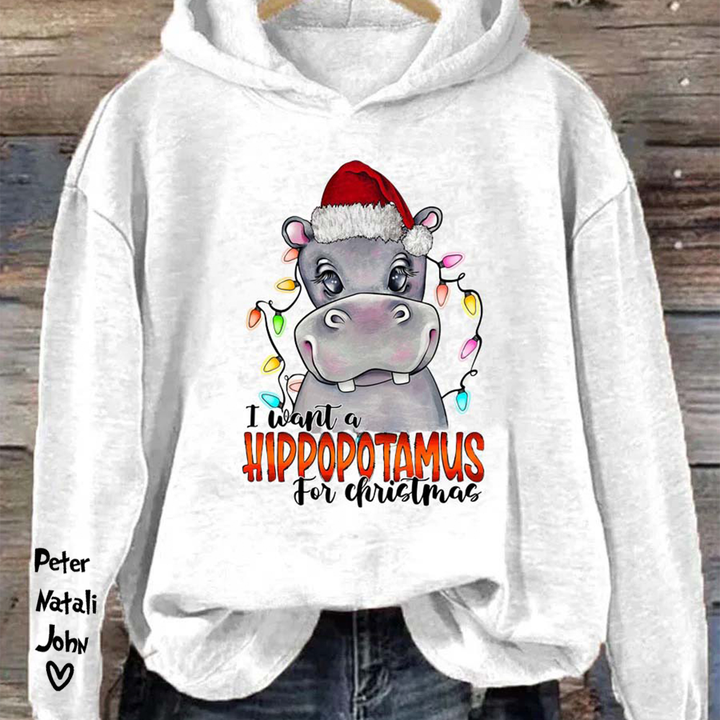 I Want A Hippopotamus For Christmas Hippo Xmas Season sweatshirt
