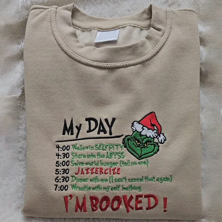 Custom Christmas embroidery MY DAY hoodie