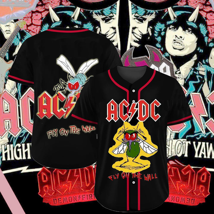 Custom AC/DC Fly On The Wall Jersey